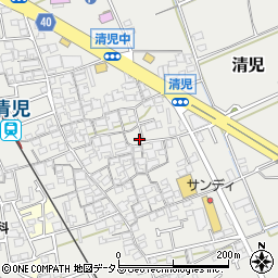 大阪府貝塚市清児1057周辺の地図