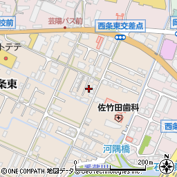広島県東広島市西条町西条東1258周辺の地図