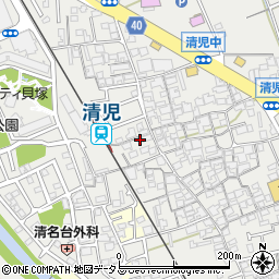 大阪府貝塚市清児874周辺の地図
