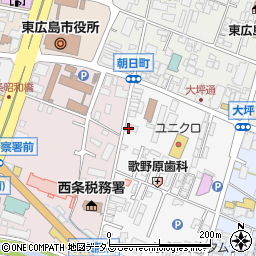 広島県東広島市西条御条町1-3周辺の地図