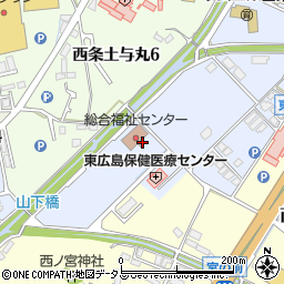 広島県東広島市西条町土与丸1109周辺の地図