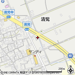 大阪府貝塚市清児513-1周辺の地図