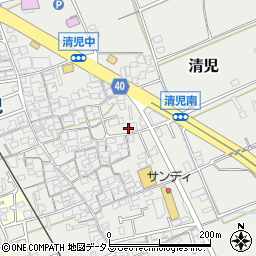 大阪府貝塚市清児1059-3周辺の地図