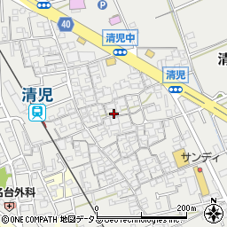 大阪府貝塚市清児1022周辺の地図