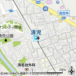 大阪府貝塚市清児867周辺の地図