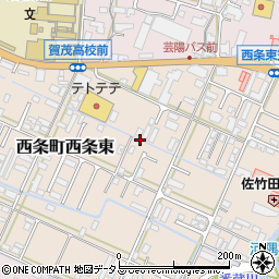 広島県東広島市西条町西条東周辺の地図
