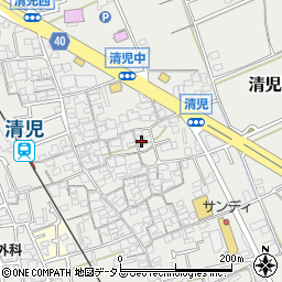 大阪府貝塚市清児1017周辺の地図