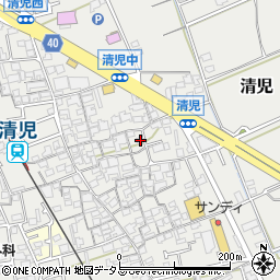 大阪府貝塚市清児1018周辺の地図