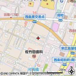 広島県東広島市西条町西条東1292周辺の地図