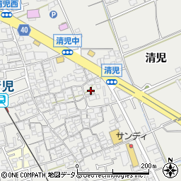 大阪府貝塚市清児1059周辺の地図