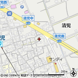 大阪府貝塚市清児1059-8周辺の地図