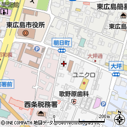 広島県東広島市西条御条町1-7周辺の地図
