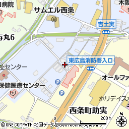 広島県東広島市西条町土与丸1153-7周辺の地図