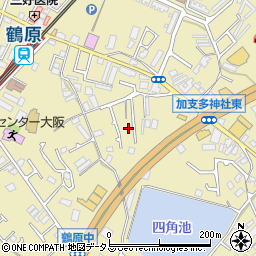 大阪府泉佐野市鶴原1832-12周辺の地図