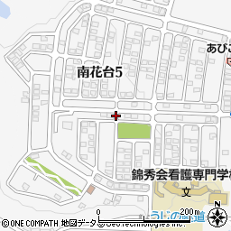 大阪府河内長野市南花台5丁目21周辺の地図