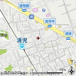 大阪府貝塚市清児1007周辺の地図