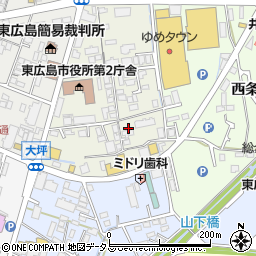 広島県東広島市西条上市町8-65周辺の地図
