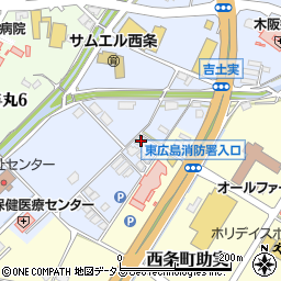 広島県東広島市西条町土与丸1152周辺の地図