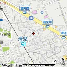 大阪府貝塚市清児613周辺の地図