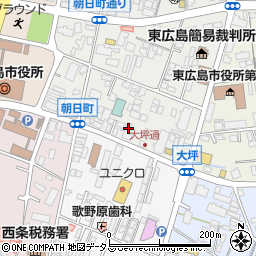 広島県東広島市西条朝日町11-27周辺の地図