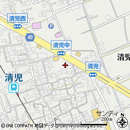 大阪府貝塚市清児602周辺の地図