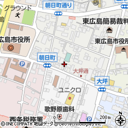 広島県東広島市西条朝日町11-32周辺の地図