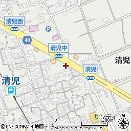 大阪府貝塚市清児598-1周辺の地図