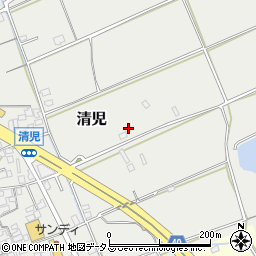 大阪府貝塚市清児334周辺の地図