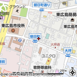 広島県東広島市西条朝日町12-25周辺の地図