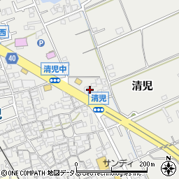 大阪府貝塚市清児533周辺の地図
