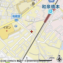 大阪府貝塚市地藏堂330周辺の地図