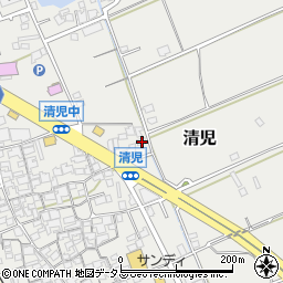 大阪府貝塚市清児536周辺の地図