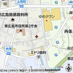 広島県東広島市西条上市町8-15周辺の地図