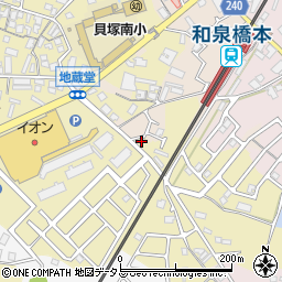 大阪府貝塚市地藏堂330-1周辺の地図