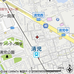 大阪府貝塚市清児655周辺の地図