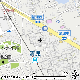 大阪府貝塚市清児655-10周辺の地図