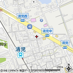 大阪府貝塚市清児589周辺の地図