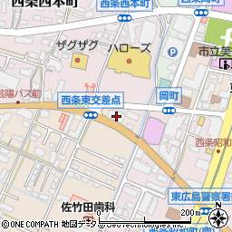 広島県東広島市西条町西条東1308周辺の地図