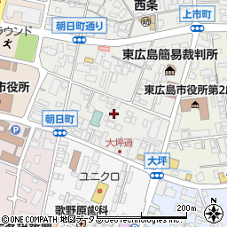 広島県東広島市西条朝日町11-6周辺の地図