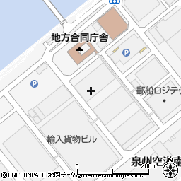 大阪府泉南市泉州空港南周辺の地図