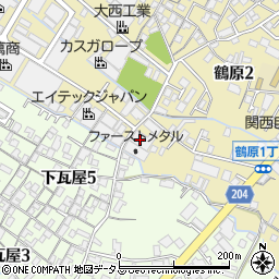 久米田運送株式会社　鶴原倉庫周辺の地図