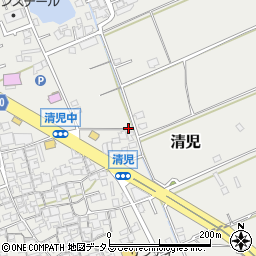 大阪府貝塚市清児538周辺の地図