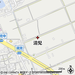 大阪府貝塚市清児342-3周辺の地図
