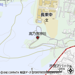 高乃宮神社周辺の地図