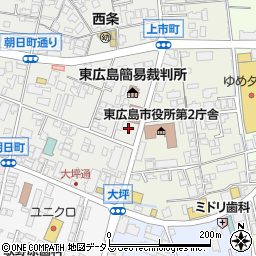 広島県東広島市西条朝日町9-16周辺の地図