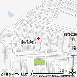 大阪府河内長野市南花台5丁目10周辺の地図