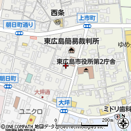 広島県東広島市西条朝日町9-22周辺の地図