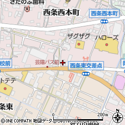 広島県東広島市西条西本町27-37周辺の地図