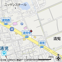 大阪府貝塚市清児553-1周辺の地図