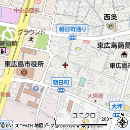 広島県東広島市西条朝日町13-7周辺の地図